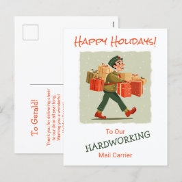 Festiva Postal de retro Personalizado de correo man