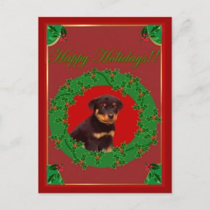 Festiva Postal de Rottweiler de vacaciones