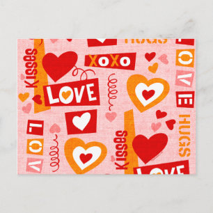Festiva Postal de San Valentín de charla de amor