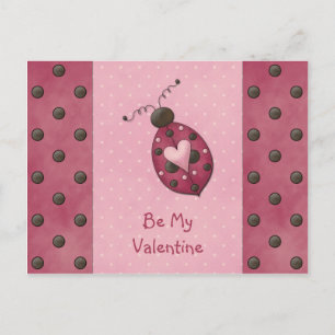 Festiva Postal de San Valentín de tramposo rosa caprichoso