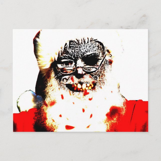 Festiva Postal de Santa del zombi (Anverso)