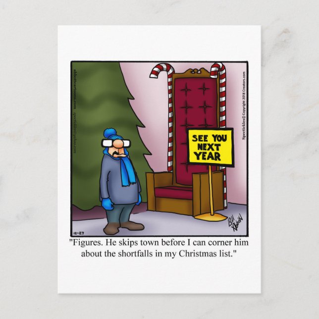 Festiva Postal de Santa Humor Navidades (Anverso)