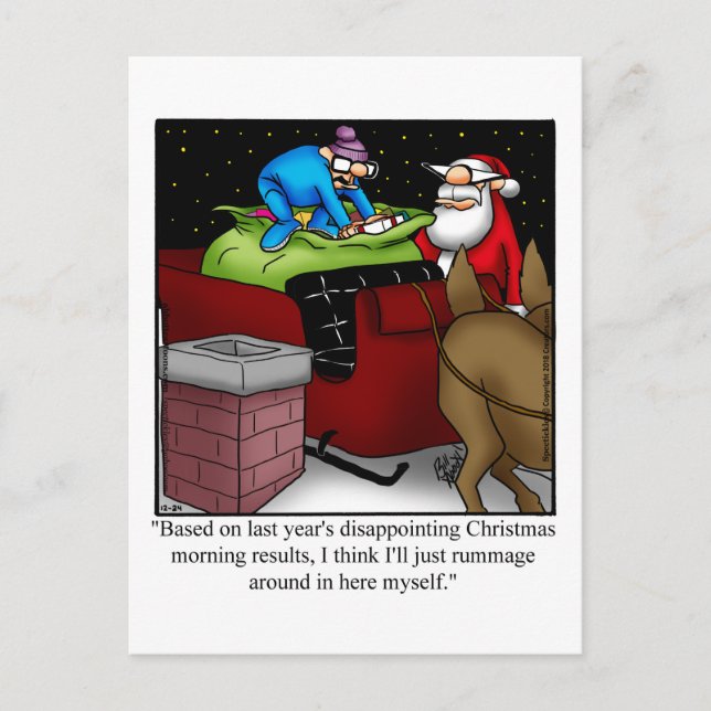 Festiva Postal de Santa Humor Navidades (Anverso)