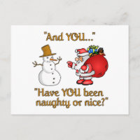 Postal de Santa y Snowman - personalizar