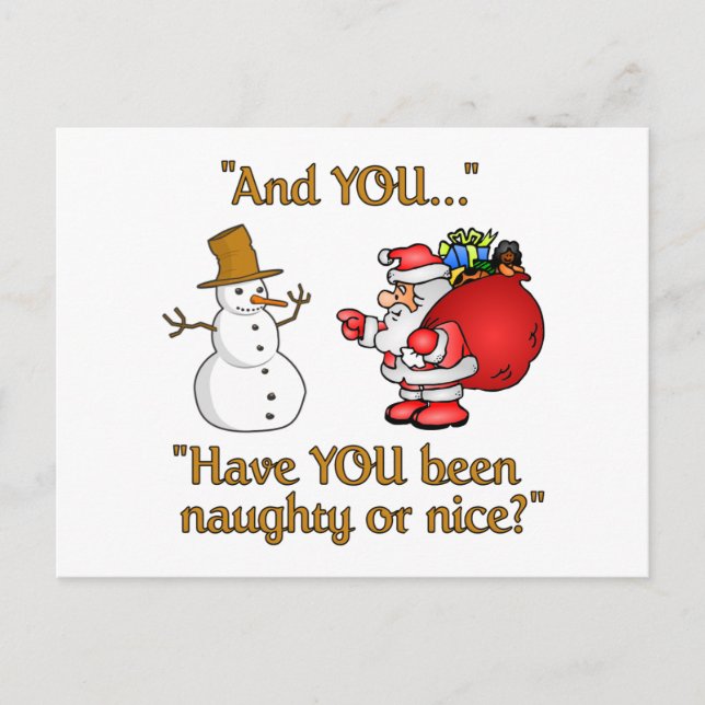 Festiva Postal de Santa y Snowman - personalizar (Anverso)