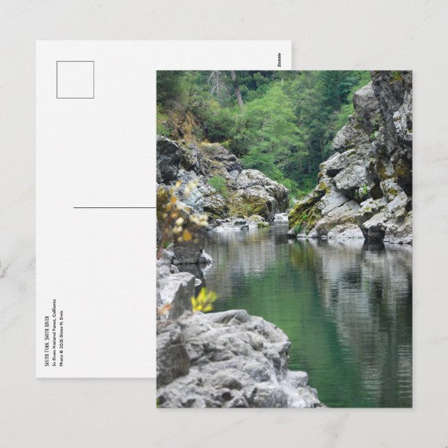 Festiva Postal de South Fork, Río Smith CA (Anverso / Reverso)