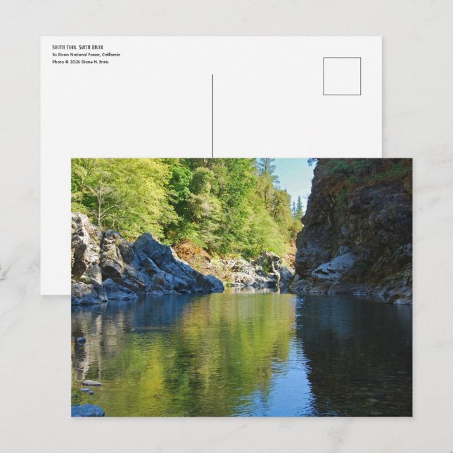Festiva Postal de South Fork, Río Smith CA (Anverso / Reverso)