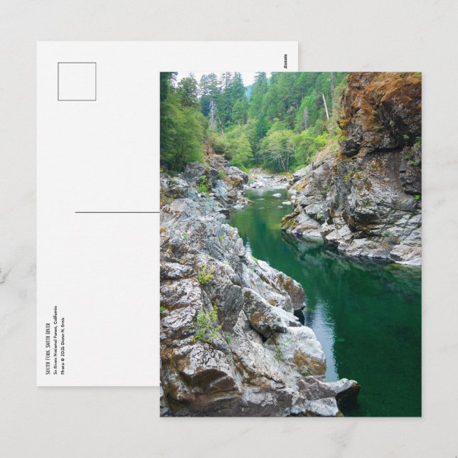 Festiva Postal de South Fork, Río Smith CA (Anverso / Reverso)