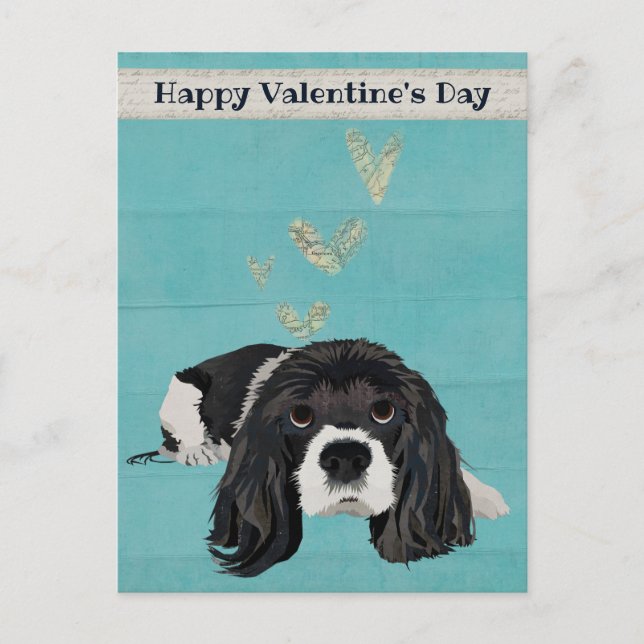 Festiva postal DE SPANIEL VALENTINE (Anverso)