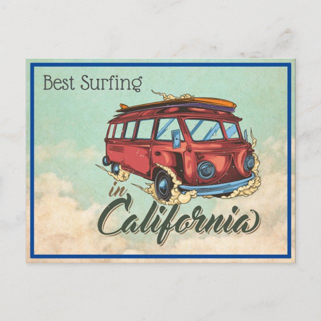 Festiva Postal de Surfing de California (Anverso)