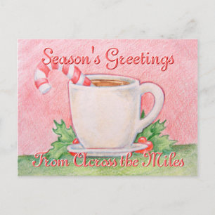 Festiva Postal de té Candy Cane