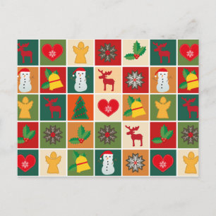 Festiva postal de tiempo de navidades