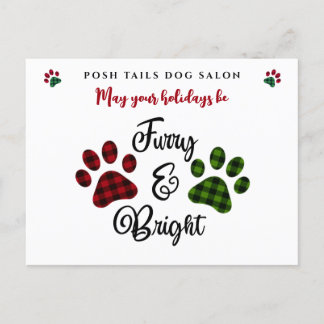 Festiva Postal de vacaciones de Dog Groomer Walker Vet Cli