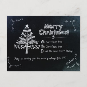 Festiva postal de vacaciones de navidades de NYC