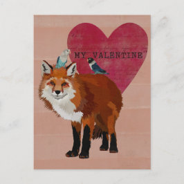 FESTIVA POSTAL DE VALENTINE FOX & INDIGO BIRDS
