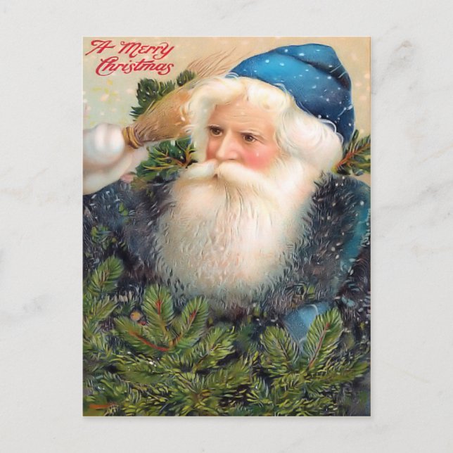 Festiva Postal de Vintage Santa Claus (Anverso)