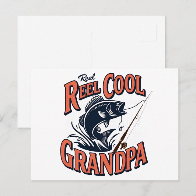 Festiva Postal del abuelo de Guay Reel - Pesca del Día del (Anverso / Reverso)