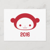 Postal del año del mono 2016