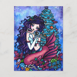 Festiva Postal del arte de la fantasía de la sirena de la