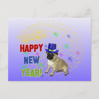 Festiva Postal del barro amasado de la Feliz Año Nuevo
