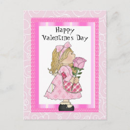 Festiva Postal del chica del día de San Valentín