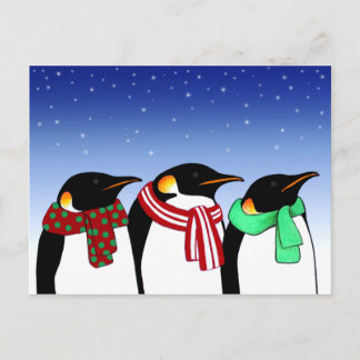Festiva Postal del día de fiesta de los pingüinos del