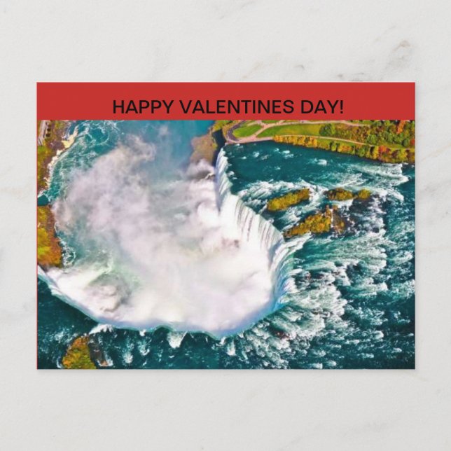 Festiva Postal del día de San Valentín de Niagara Falls (Anverso)