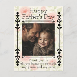 Festiva Postal del Día del Padre de moda con foto del Pers