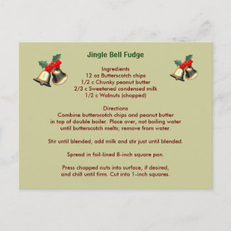 Festiva Postal del dulce de azúcar de Jingle Bell
