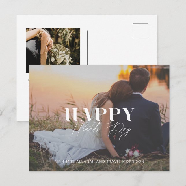 Festiva Postal del El día de San Valentín de fotos del Día (Anverso / Reverso)