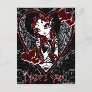 Festiva Postal del El día de San Valentín del Ángel Rojo "