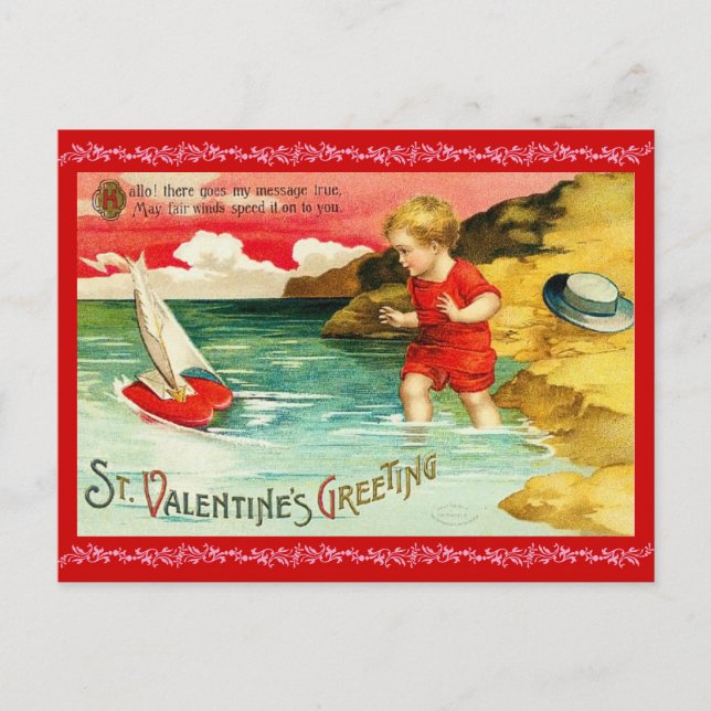 Festiva Postal del el día de San Valentín del Victorian (Anverso)