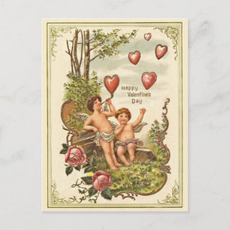 Festiva Postal del el día de San Valentín del vintage