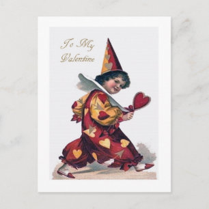 Festiva Postal del el día de San Valentín del vintage