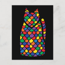 Postal del gatito del arco iris