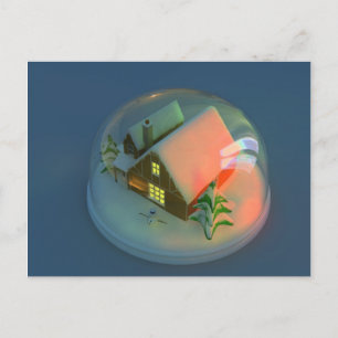 Festiva Postal del globo de la nieve de la casa del