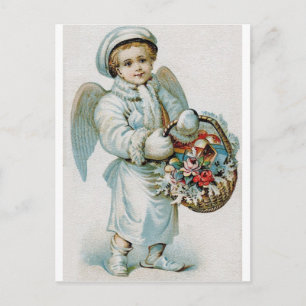 Festiva Postal del muchacho del ángel del vintage