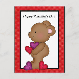 Festiva Postal del oso del el día de San Valentín