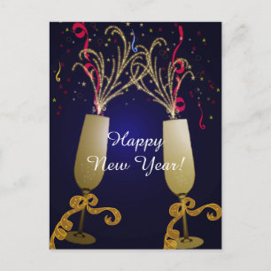 Festiva Postal del saludo de la Feliz Año Nuevo