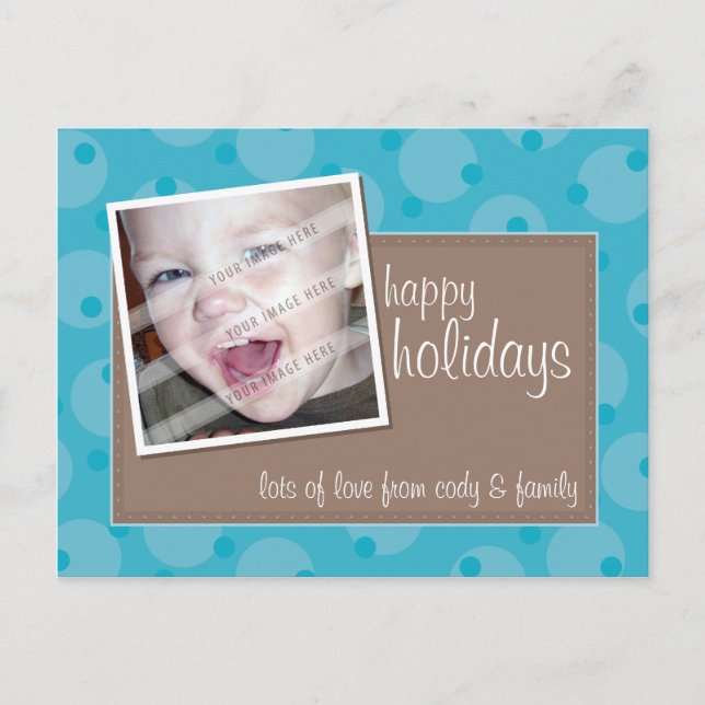 Festiva POSTAL DEL SALUDO DE LA FOTO:: 11 manchados (Anverso)