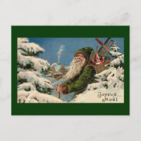 Postal del vintage de "Joyeux Noel"
