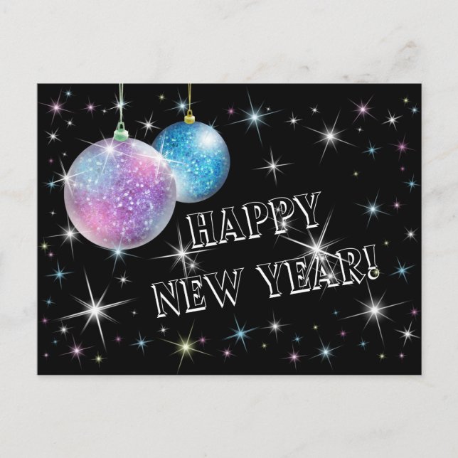 Festiva Postal feliz año nuevo (Anverso)