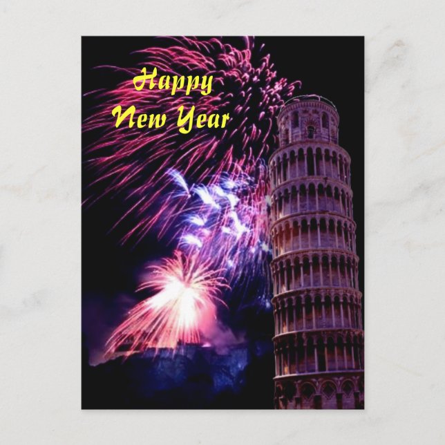 Festiva Postal feliz año nuevo (Anverso)