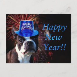 Festiva Postal feliz Año Nuevo Boston terribles