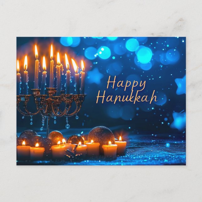 Festiva Postal feliz de Hanukkah (Anverso)