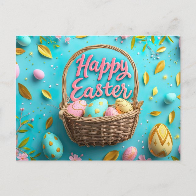 Festiva Postal feliz de Pascua (Anverso)