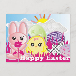 Festiva Postal feliz de Pascua