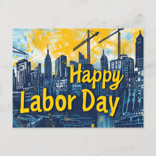 Festiva Postal feliz Día del Trabajo