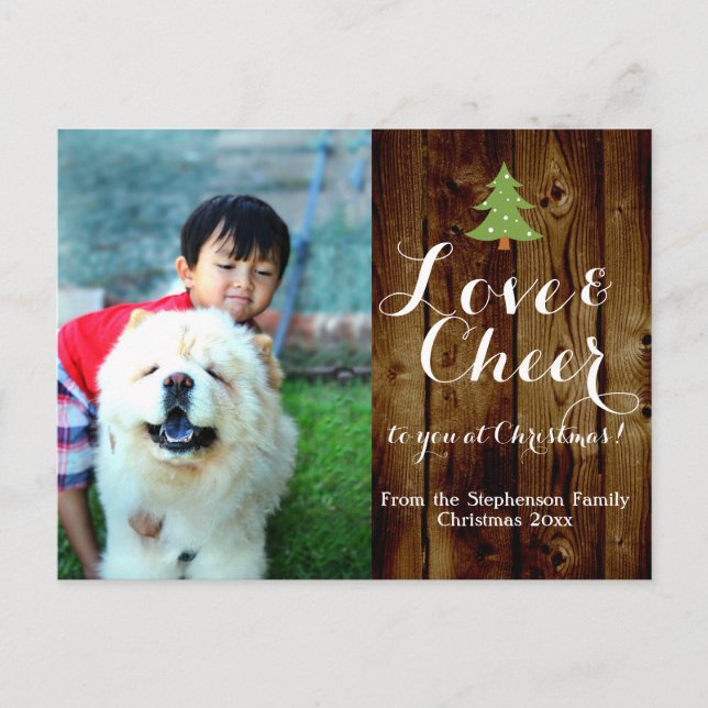 Festiva Postal fotográfica de feriado de Navidades rusos (Anverso)