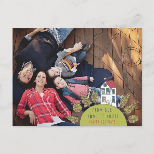 Festiva Postal fotográfica de Ilustracion de la casa de na (Anverso)